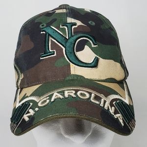 NC North Carolina Camouflage Camo Hat Baseball Trucker Cap Distressed Curve Bill